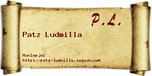 Patz Ludmilla névjegykártya